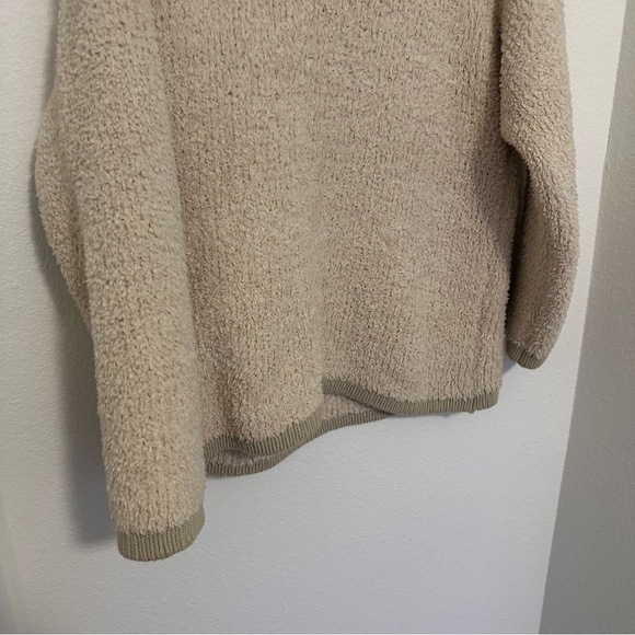 AERIE Sherpa Super Soft Pullover Sweater Quarter Zip Size Small Women's - Picture 9 of 10